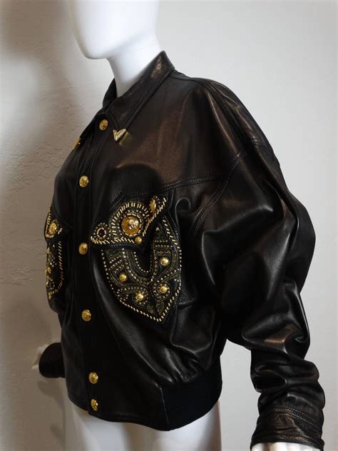 versace couture biker jacke|Biker Jackets .